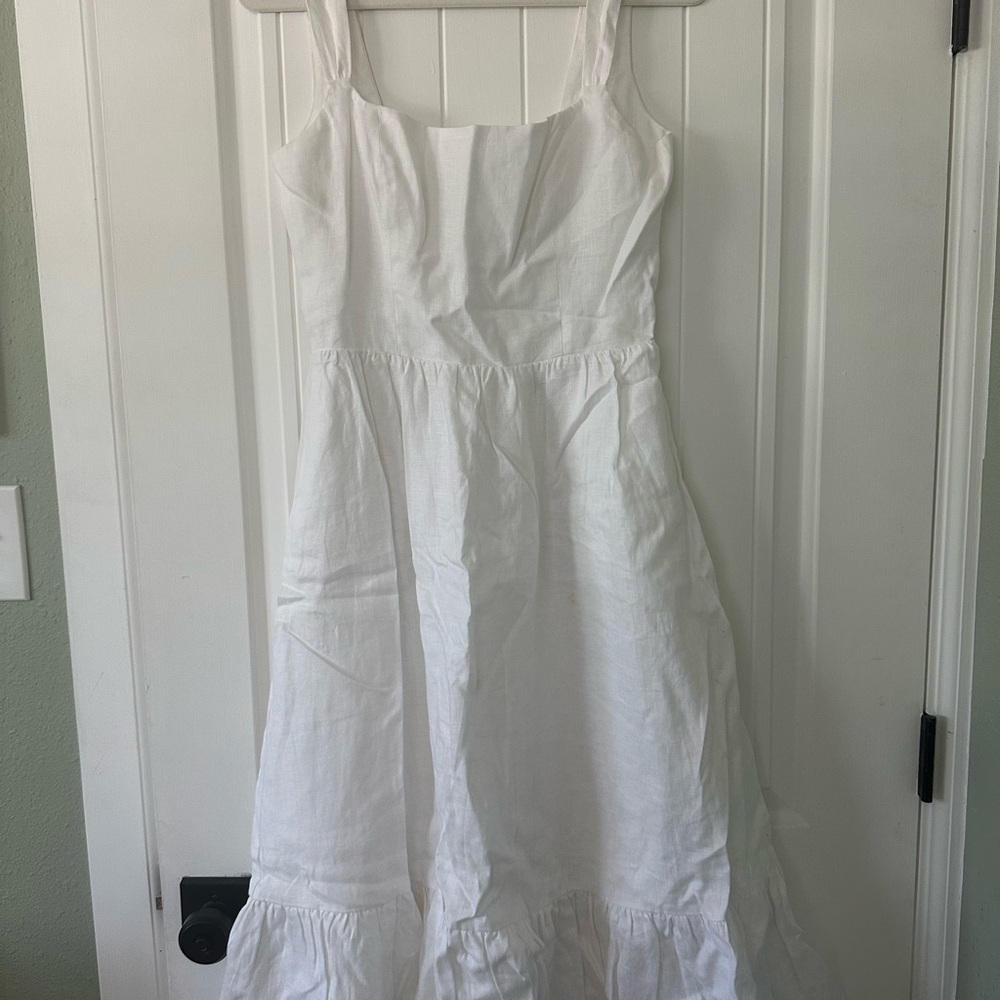 Reformation white midi dress